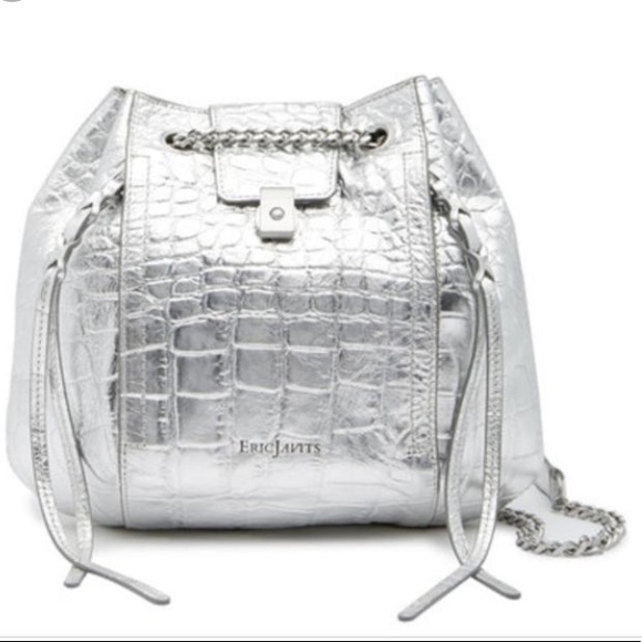 Eric Javits Handbags - NWOT Eric Javits Silver Snakeskin Purse